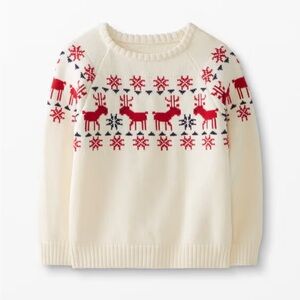 Hanna Andersson | Reindeer Fair Isle Knit Sweater | Size 4